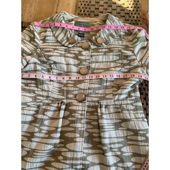 Mac & Jac Camouflage Lined Blazer/Jacket Peplum Bell Sleeves Large Buttons 12 - Picture 10 of 12